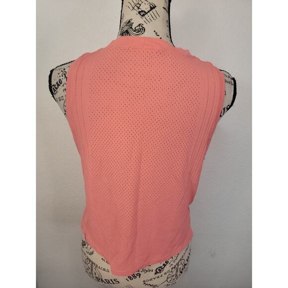 Lululemon Muscle Tank Top Womens SZ 6/8 Semi Crop Perforated Orange Pink - Picture 6 of 8